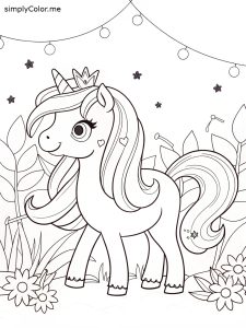 Unicorn princess coloring sheet Unicorn princess coloring sheet