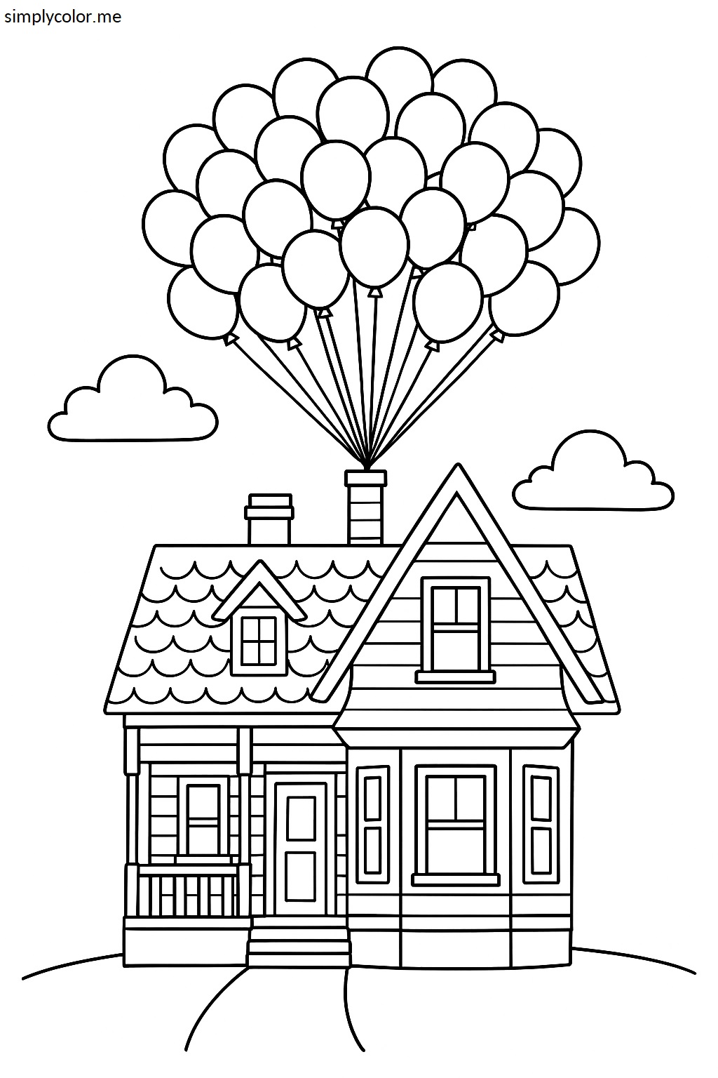 Up house coloring sheet
