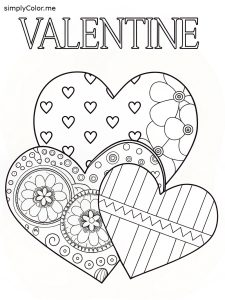 Valentine coloring sheet for adults Valentine coloring sheet for adults