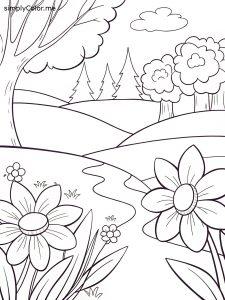 Watercolor painting coloring sheet Watercolor painting coloring sheet