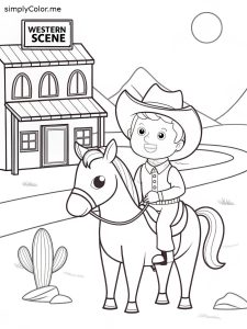 Western coloring sheet