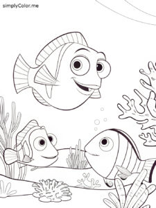 Finding dory coloring page