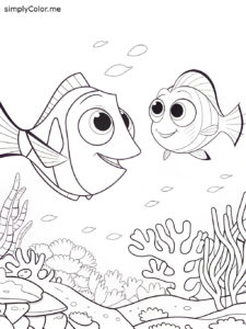 Finding dory coloring sheet