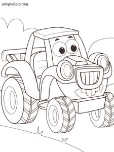Four wheeler coloring sheet printable