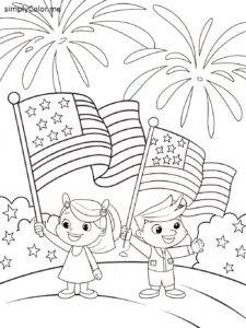 Fourth of july coloring sheet