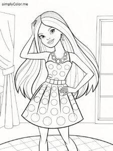 Free barbie coloring sheet