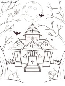 Free coloring sheet halloween