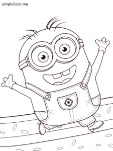 Free minion coloring sheet