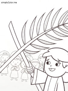 Free palm sunday coloring sheet