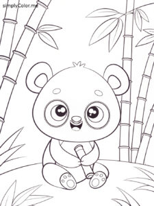 Free panda coloring sheet