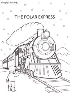 Free polar express coloring sheet Free polar express coloring sheet