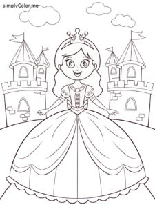 Free princess color sheet