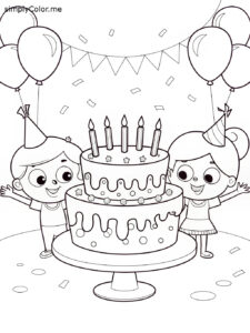 Free printable birthday coloring sheet