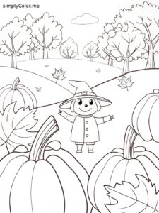 Free printable fall coloring page Free printable fall coloring page