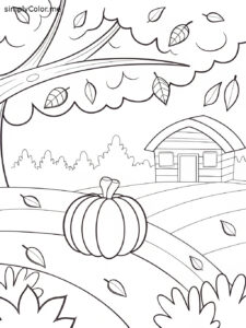 Free printable fall coloring sheet