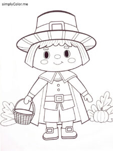 Free printable pilgrim coloring sheet Free printable pilgrim coloring sheet