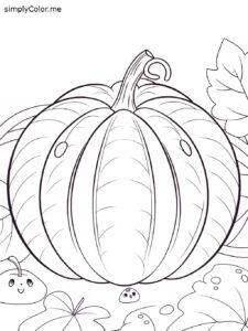 Free printable pumpkin coloring sheet