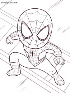 Free printable spiderman coloring sheet