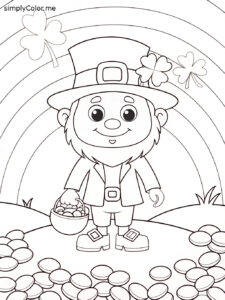 Free printable st patrick’s day color sheet