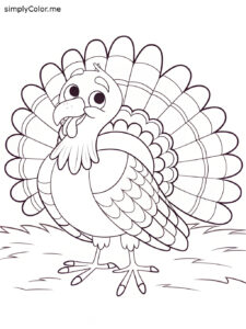 Free printable turkey coloring sheet