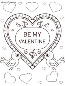 Free printable valentine coloring sheet Free printable valentine coloring sheet