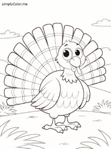 Free turkey coloring sheet printable