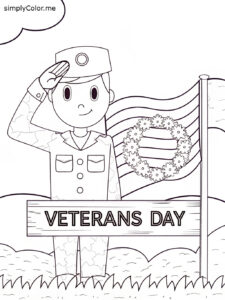Free veterans day coloring sheet