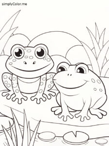 Frog and toad together coloring sheet