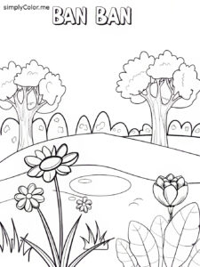 Garden of ban ban coloring page Garden of ban ban coloring page