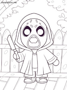 Ghost face color page