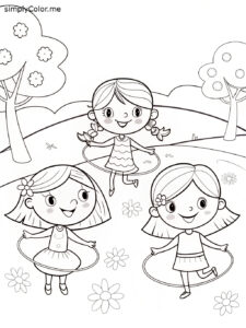 Girls coloring sheet