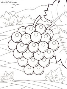 Grapes coloring page