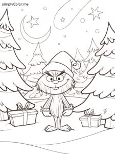 Grinch christmas coloring sheet