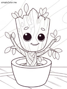 Groot coloring page
