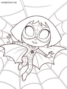 Gwen ghost spider coloring page Gwen ghost spider coloring page
