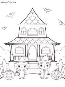 Halloween coloring sheet free