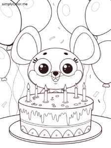 Happy birthday cards coloring Happy birthday cards coloring
