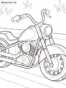 Harley davidson coloring page Harley davidson coloring page