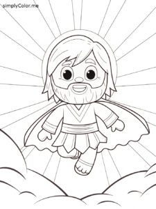 Jesus is my superhero coloring sheet Jesus is my superhero coloring sheet