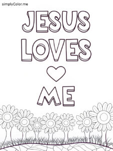 Jesus loves me coloring sheet Jesus loves me coloring sheet