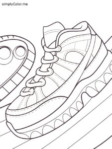 Jordan shoe coloring sheet