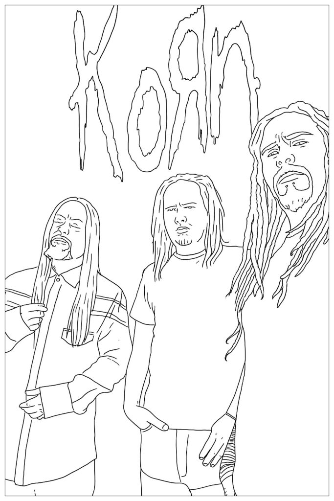 KORN coloring page