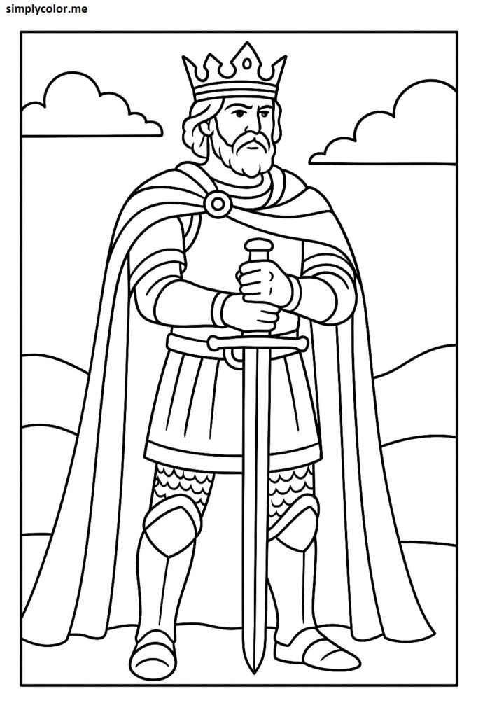 King Arthur coloring sheet