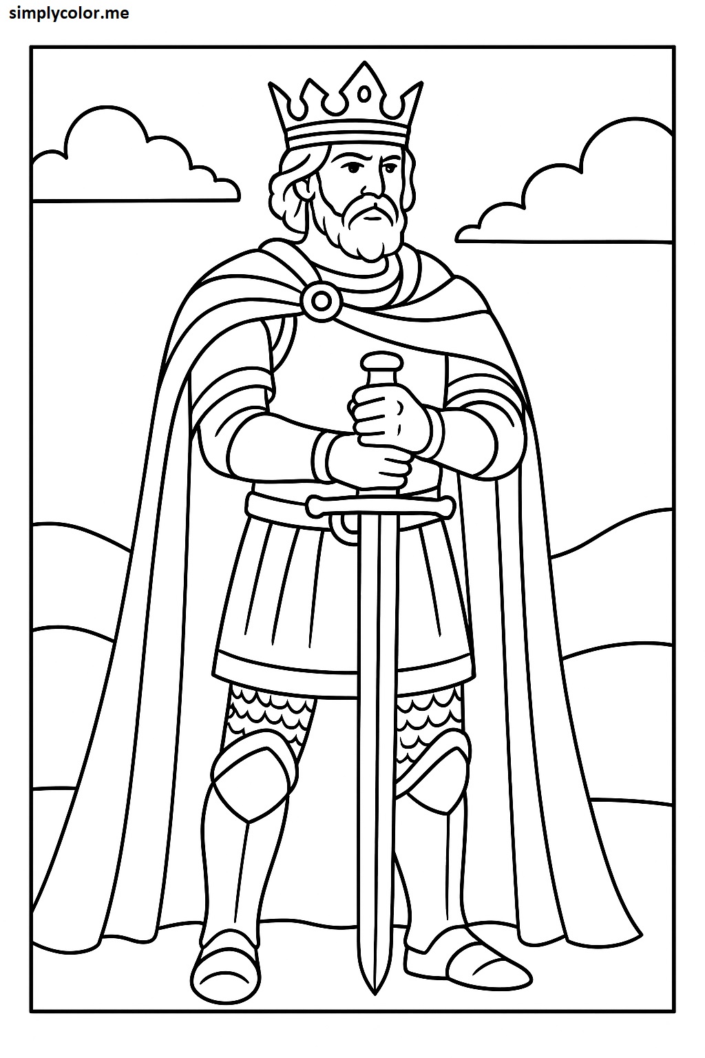 King Arthur coloring sheet