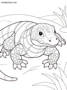 Komodo dragon coloring page Komodo dragon coloring page