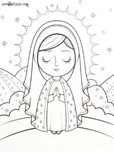Lady of guadalupe coloring page