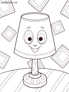 Lamp coloring sheet