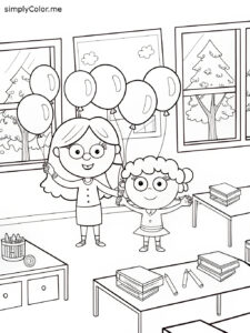 Last day of school coloring page printable Last day of school coloring page printable