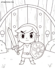 Legends of zelda coloring page Legends of zelda coloring page