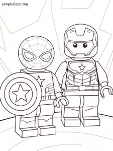 Lego marvel coloring sheet